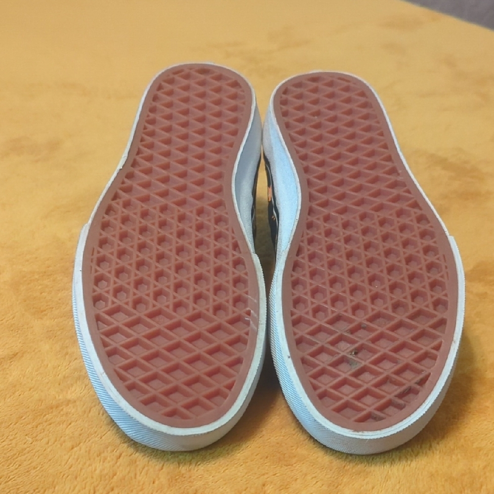 Vans Kids' Black and Orange Checkered Sneakers - Picture 7 of 8